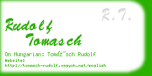 rudolf tomasch business card